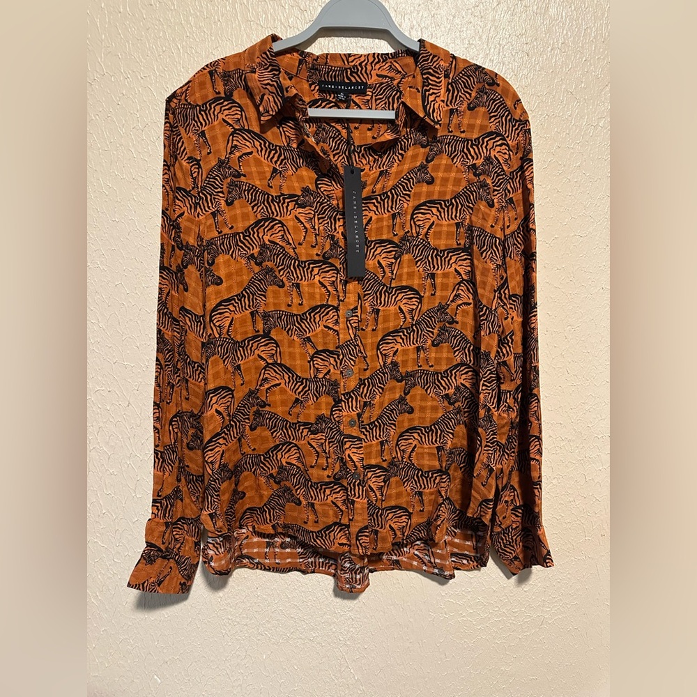 JANE & DELANCY ZEBRA BLOUSE‎ Size X-Large